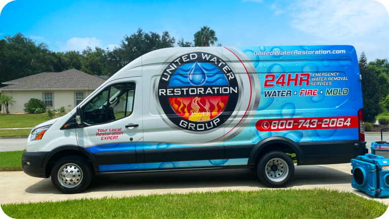 United-water-restoration-company-van